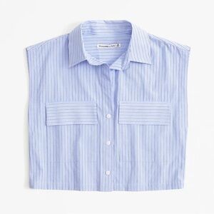 Abercrombie & Fitch Light Blue Striped Shirt